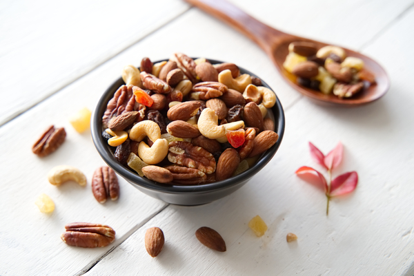 Mix nuts and dried fruits background and wallpaper