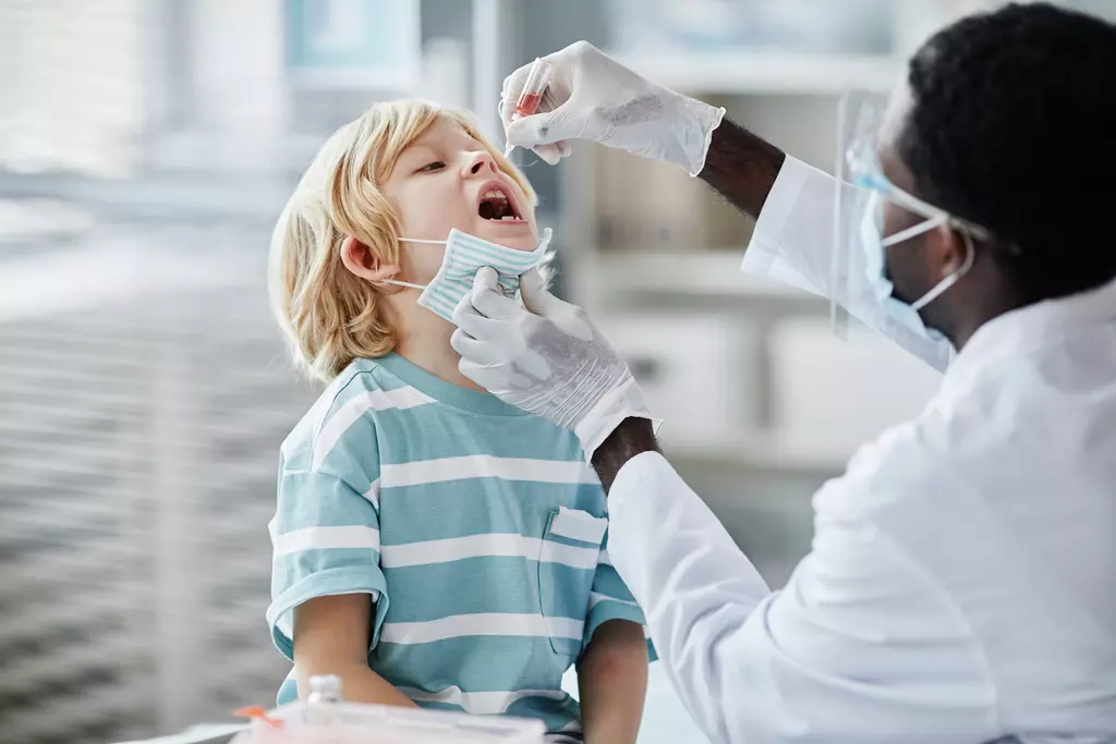 Oral vaccine for little boy